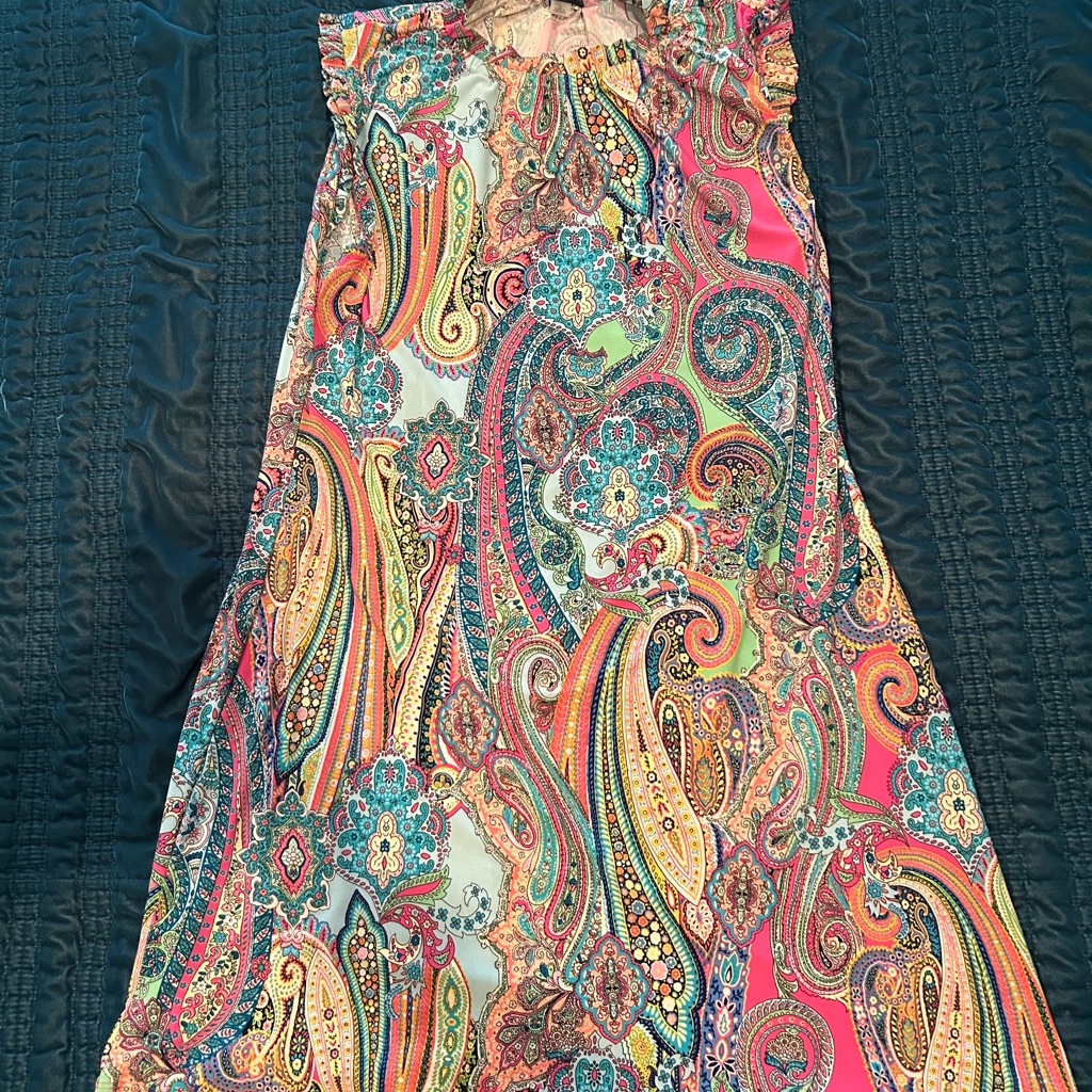 Tommy Hilfiger Pink And Turquoise Paisley Dress